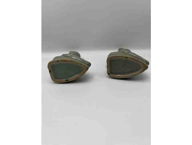 Celadon geese figurines (vases) - pair