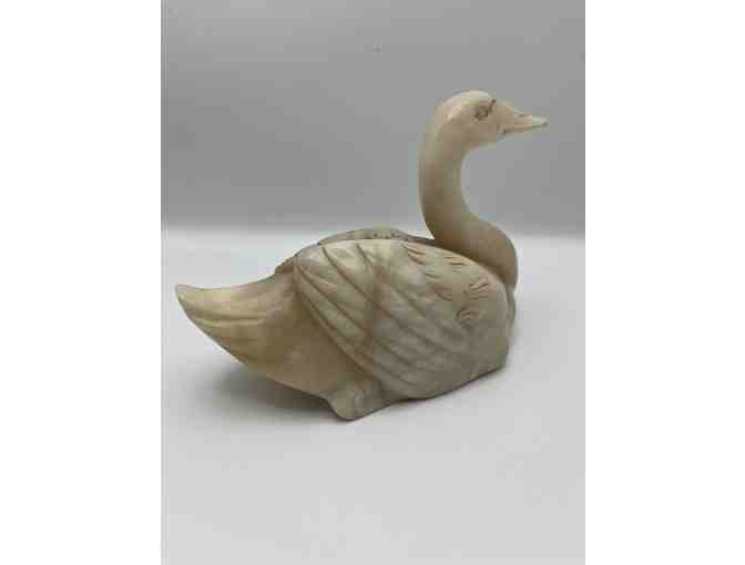 Hand-carved onyx stone Swan