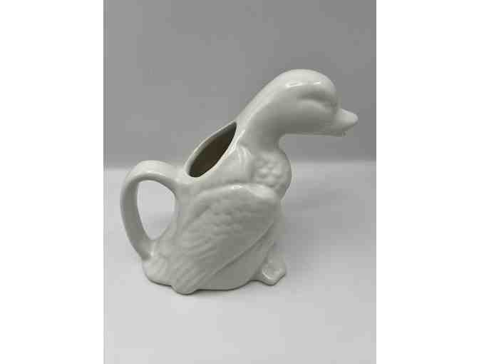 White Duck Ceramic Pottery Pitcher