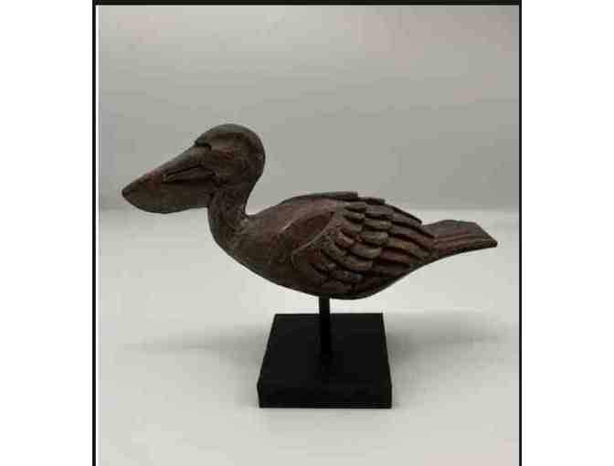 Hand carved wooden pelican