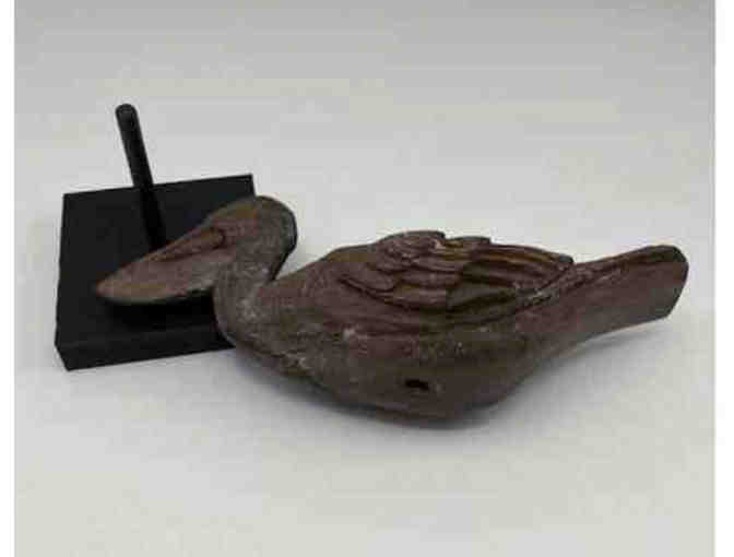 Hand carved wooden pelican