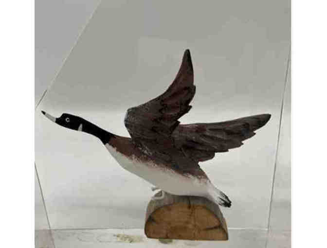 Canada goose bookends made of lucite