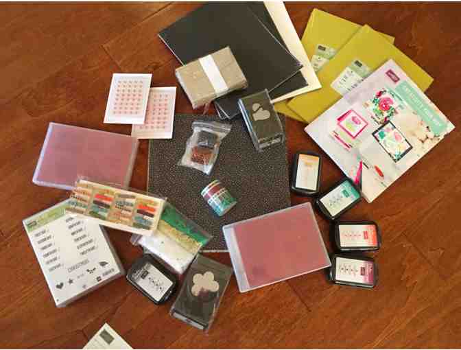 Stampin' Up Collection of Paper, Ribbons, Stamps and Other Embellishments