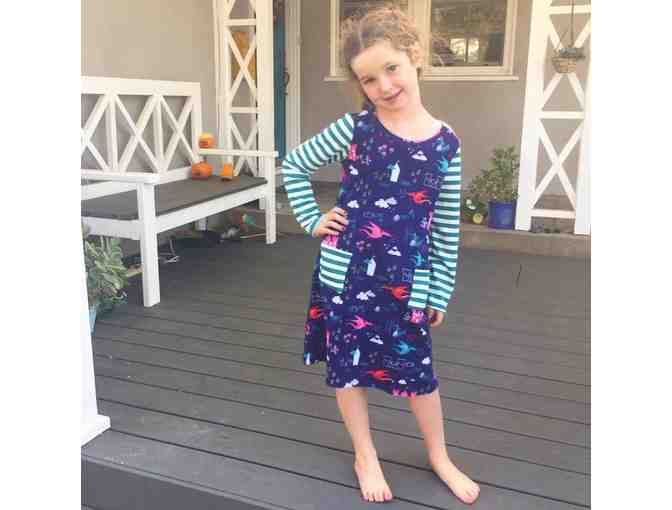 Custom Designed Children's Dress Handmade by Ragon Duffy of Mad Tea Designs