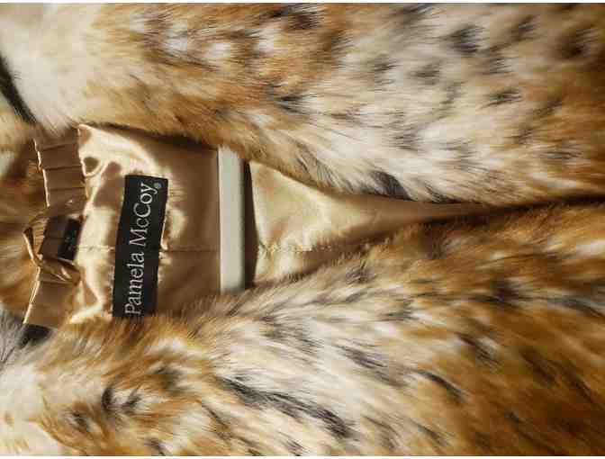 Luxurious Leopard Print Faux Fur Coat