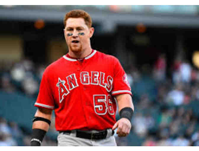 AUTOGRAPHED KOLE CALHOUN PHOTO FROM ANGELS BASEBALL