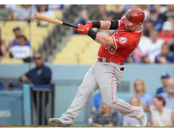 AUTOGRAPHED KOLE CALHOUN PHOTO FROM ANGELS BASEBALL