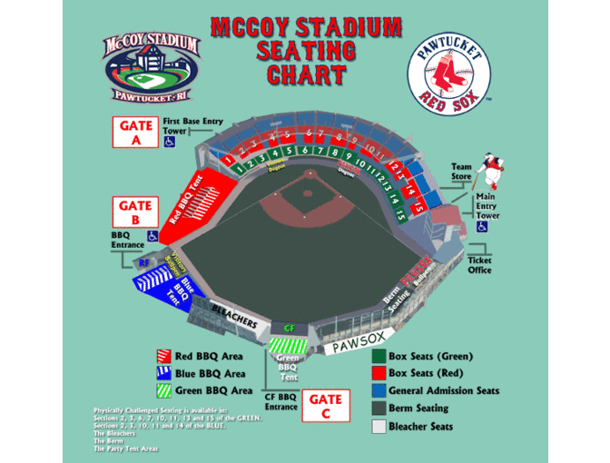 Four Box Seat Tickets to the Pawtucket Red Sox - 2018 Season
