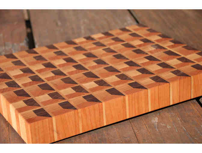 Handmade Quality End Grain 3-D Design Cutting Board #1