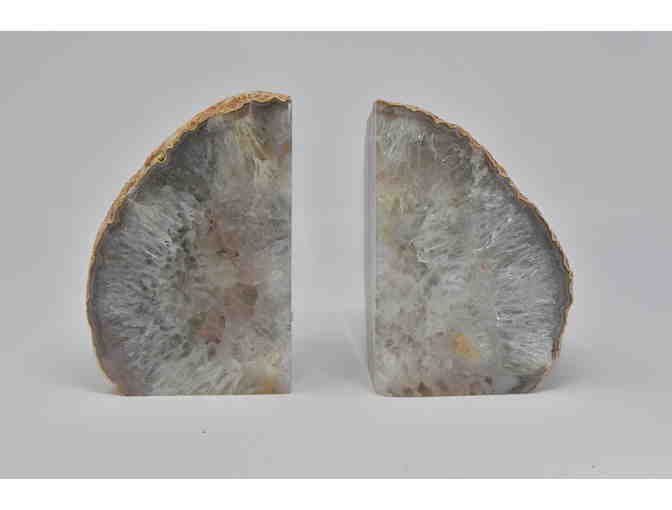 Quartz & Agate Bookends