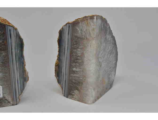 Quartz & Agate Bookends