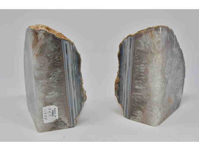 Quartz & Agate Bookends