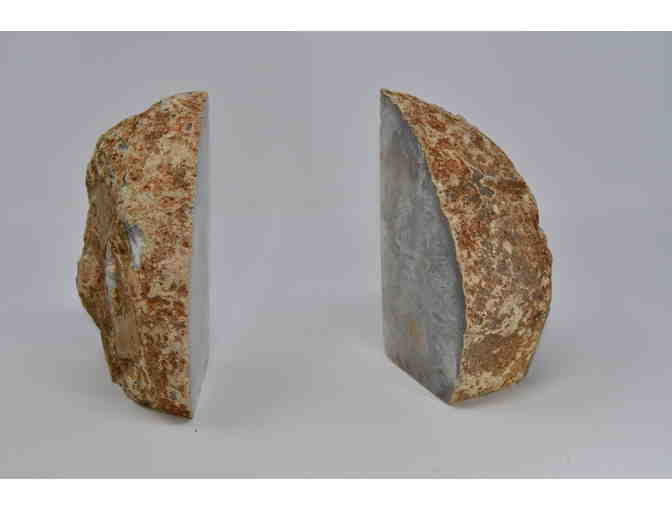 Quartz & Agate Bookends