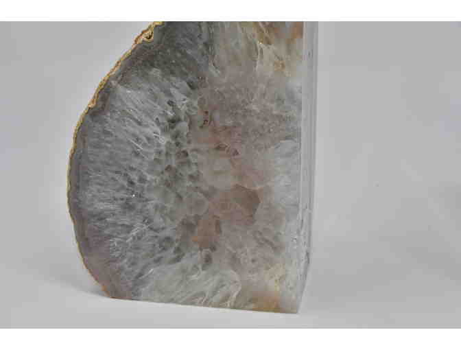 Quartz & Agate Bookends