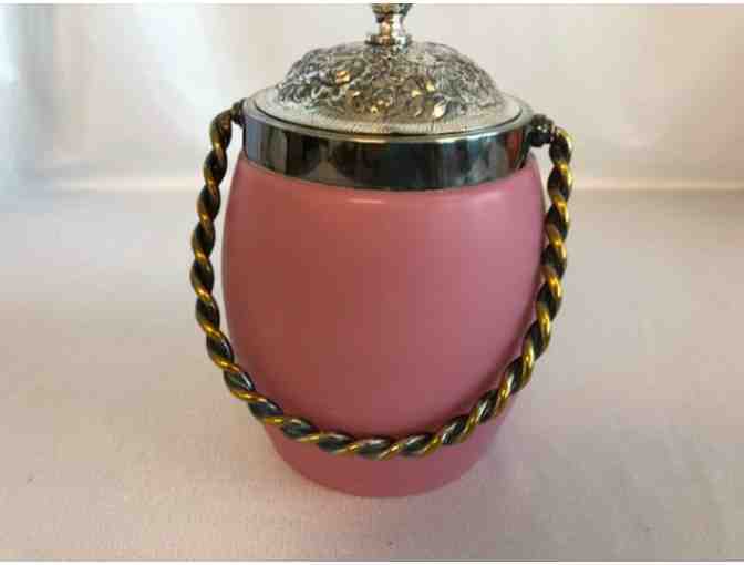 Peach Blow Biscuit Jar