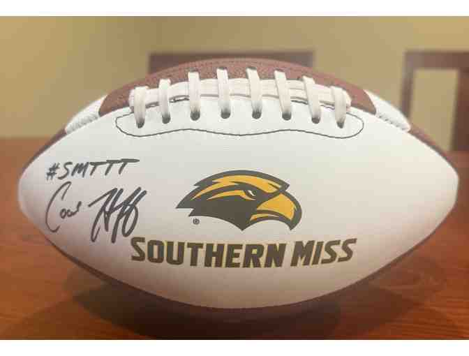USM Autographed Football - Charles Huff