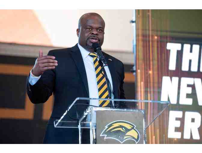 USM Autographed Football - Charles Huff