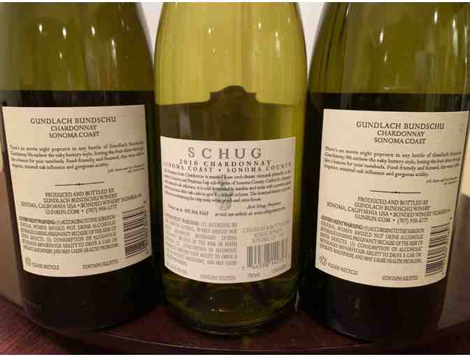 Sonoma Coast Trio- (2) 2017 Gundlach Bundschu Chardonnay + 2016 Schug Chardonnay
