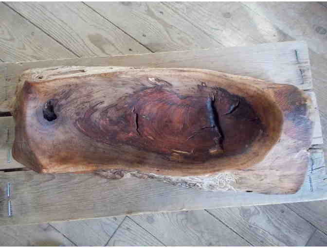 Rustic Pecan Wood Bowl by Triassic Industries