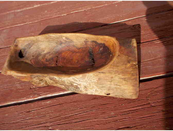 Rustic Pecan Wood Bowl by Triassic Industries