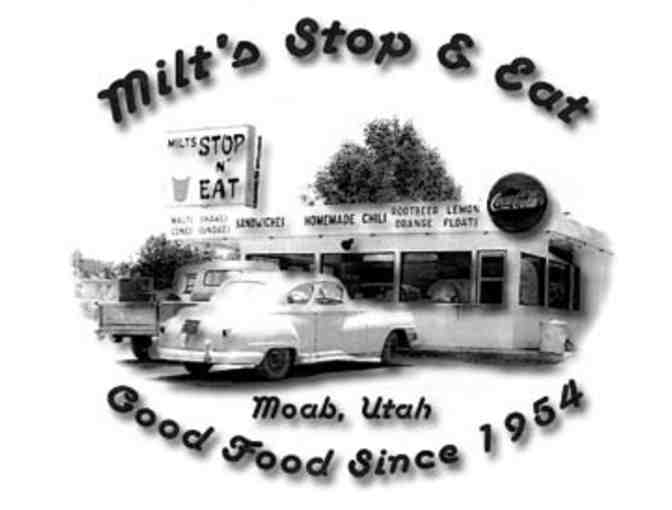 Milt's Stop and Eat - Unisex Large Navy Blue Cotton T-Shirt