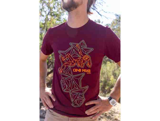 Climb Moab Gym - Maroon T-shirt, Size Medium