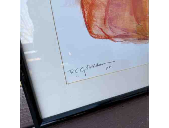 Framed R.C. Gorman Print - Seated Woman