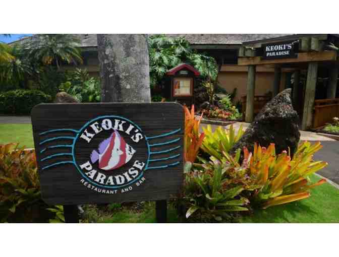 Keoki's Gift Certificate - $100 Value