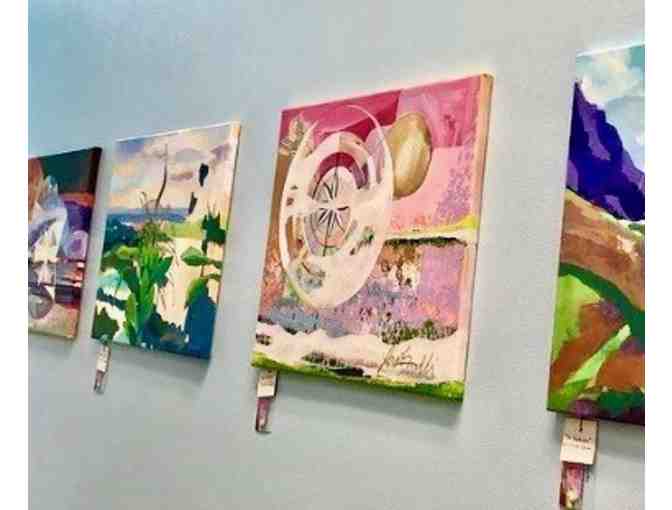 'Golden Eclipse' Original Painting on Canvas by Lora Finelli